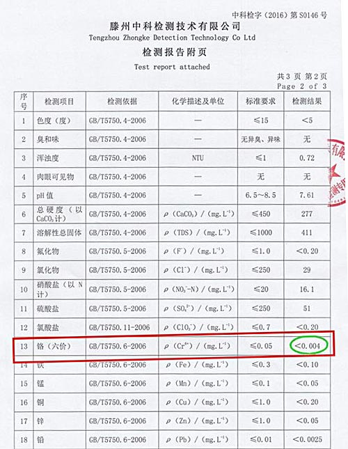 枣庄滕州水质报告现俩版本 供水中心称输入错误