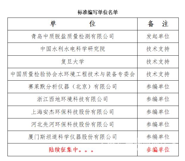 《光谱法水质在线快速检测系统》标准讨论会