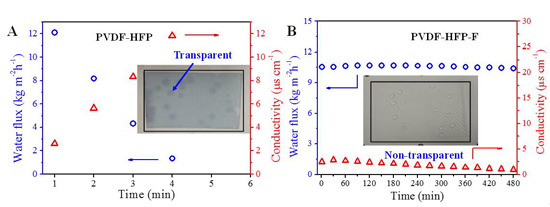 中科院城市环境研究所在双疏膜蒸馏膜研究方面取得进展