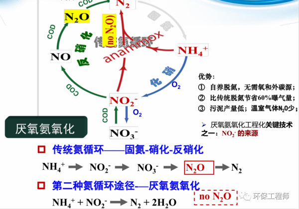 厌氧氨氧化与短程硝化反硝化的区别！