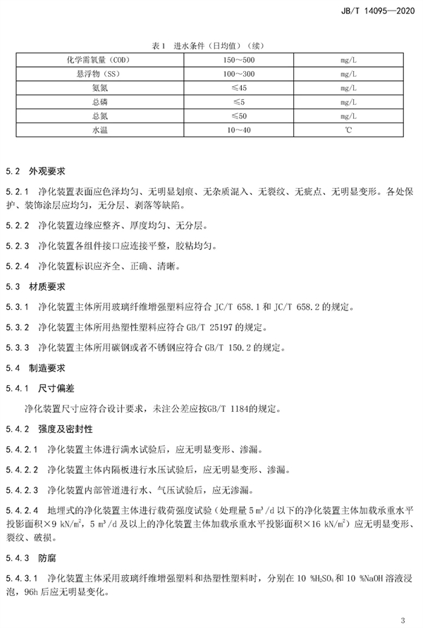 《农村生活污水净化装置》行业标准7月1日正式实施