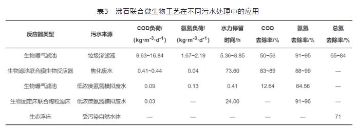 沸石联合生物工艺在污水脱氮领域的最新研究进展