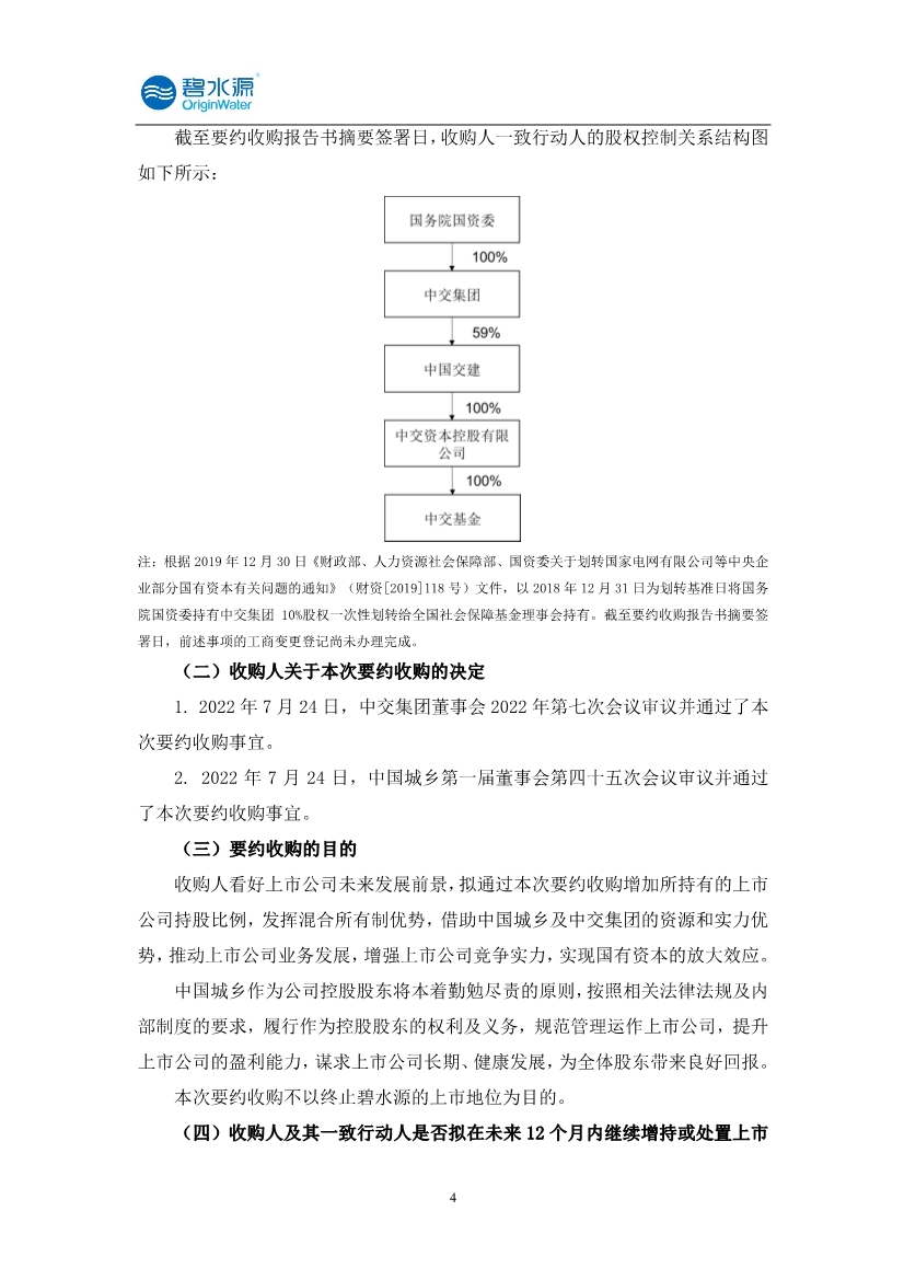 碧水源：控股股东拟要约收购11.24%的股份