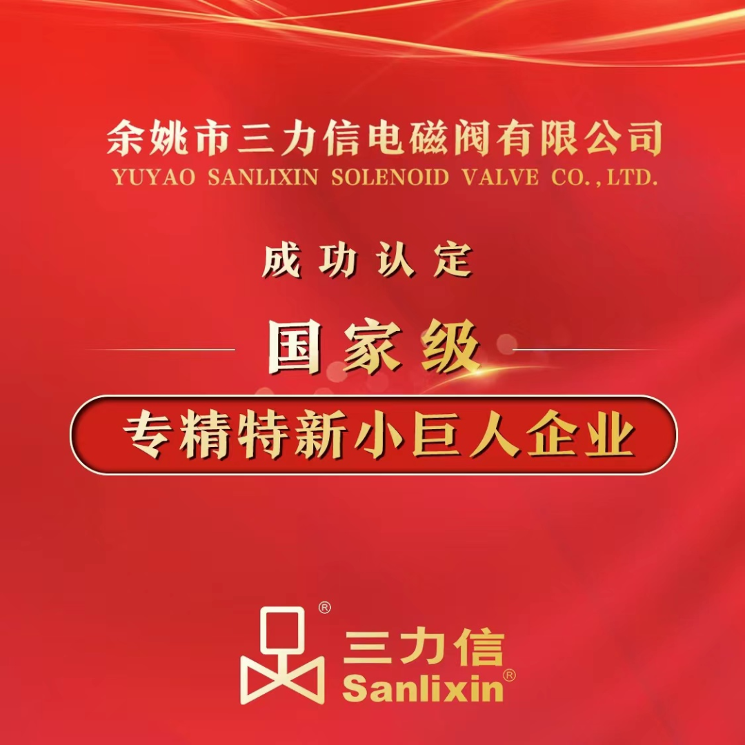 喜报！三力信电磁阀有限公司被工信部认定为国家级专精特新“小巨人”企业！