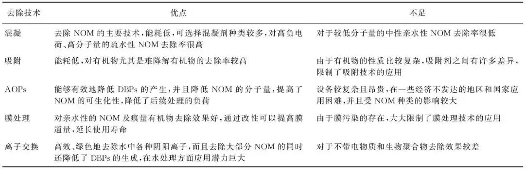 饮用水中天然有机物去除技术全面总结与分析