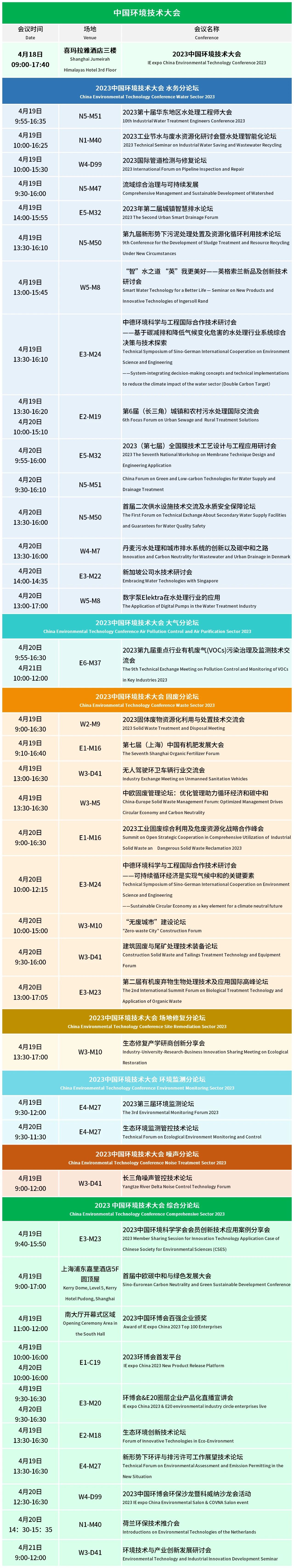 重磅！2023第24届中国环博会2400家参展商名单、17个馆的平面图提前曝光！！！