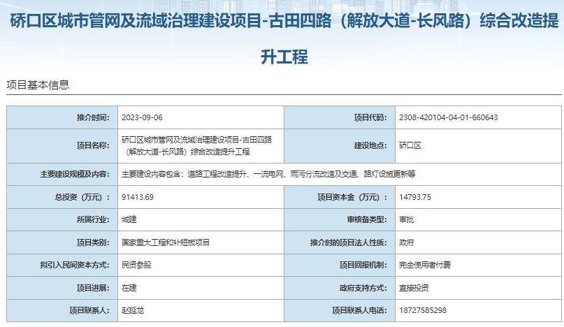 国家发展改革委集中推介污水处理项目汇总