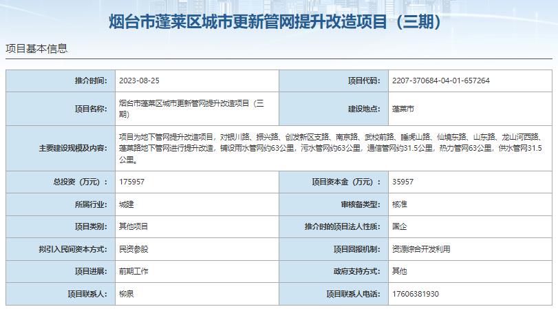 国家发展改革委集中推介污水处理项目汇总