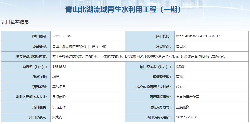 国家发展改革委集中推介污水处理项目汇总