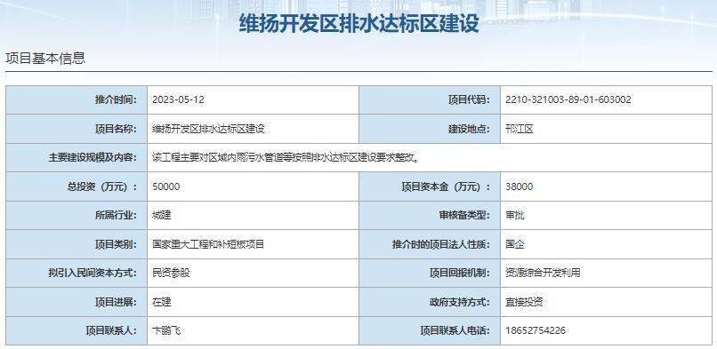 国家发展改革委集中推介污水处理项目汇总