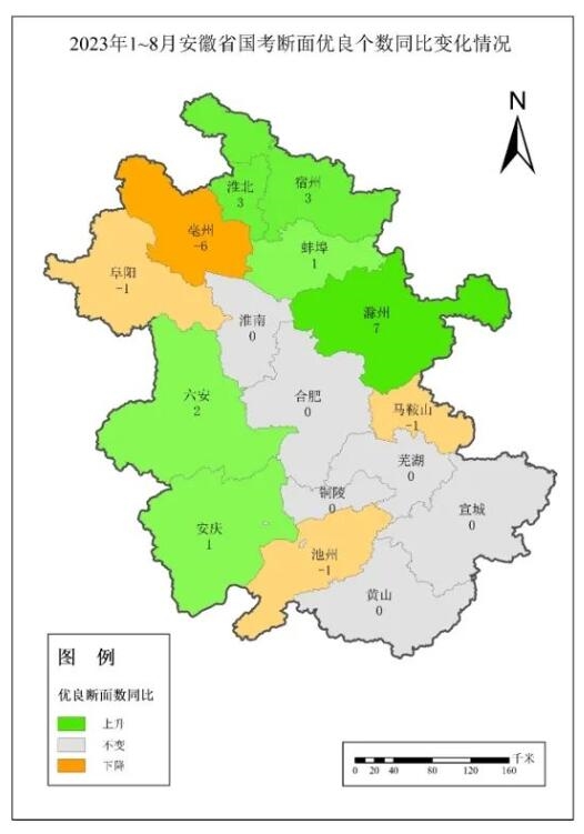 安徽省生态环境厅公布2023年8月全省地表水环境质量分析