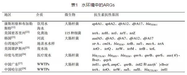 消毒工艺对水体中抗生素抗性基因的去除效果