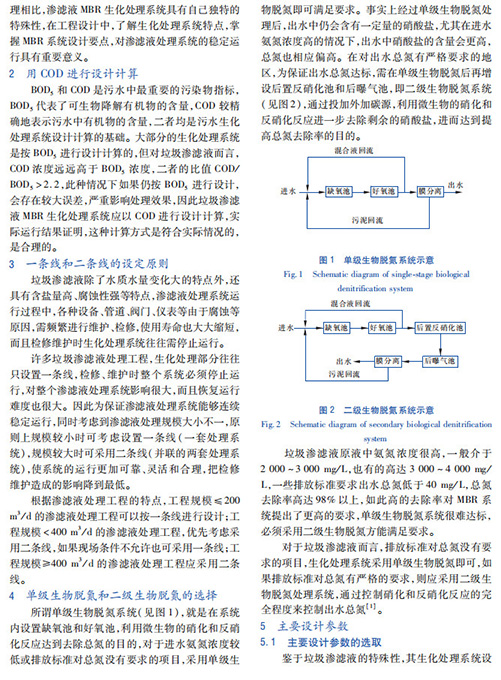 垃圾渗滤液MBR处理系统设计要点