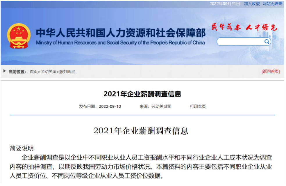 2021年企业薪酬调查公布 环保行业排名倒数第二！