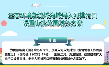 一图读懂《生态环境部流域海域局入河排污口设置审批范围划分方案》