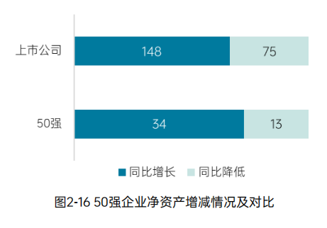 《2023中国环境企业50强发展报告》——​资产与负债情况分析