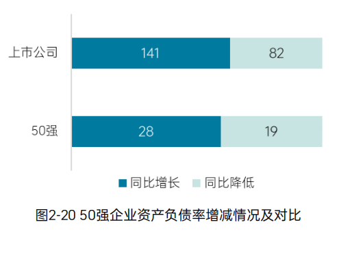 《2023中国环境企业50强发展报告》——​资产与负债情况分析