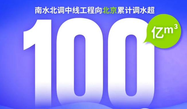 南水北调中线工程累计向北京调水100亿立方米