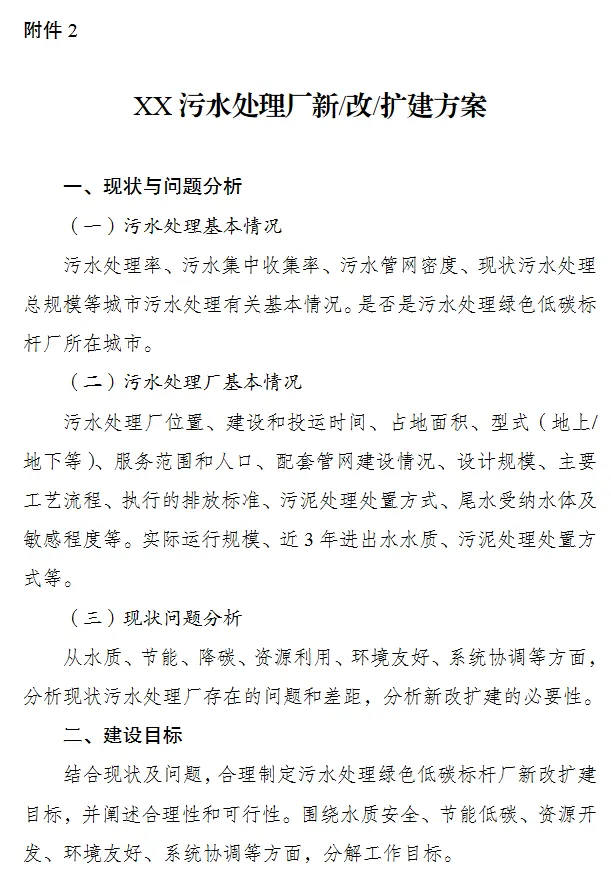 重磅！100座污水处理绿色低碳标杆厂遴选工作通知正式发布